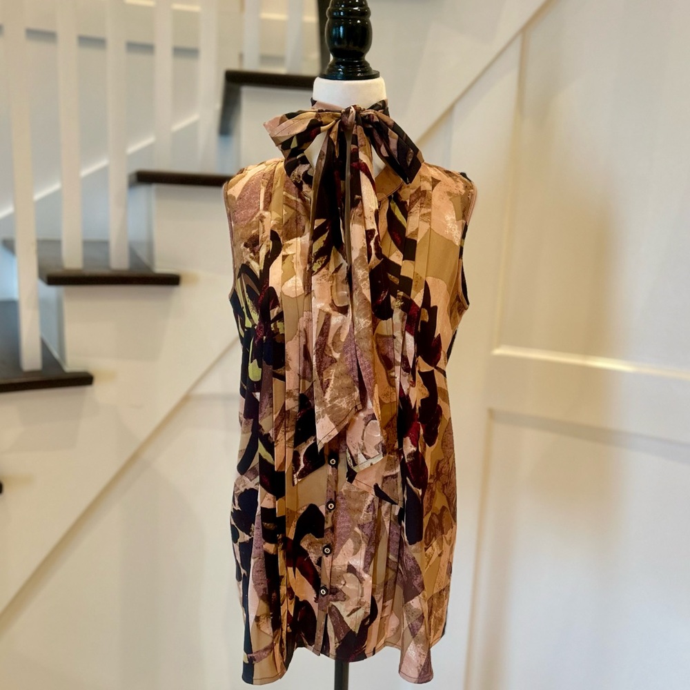 Calvin Klein Bow-Tie Blouse